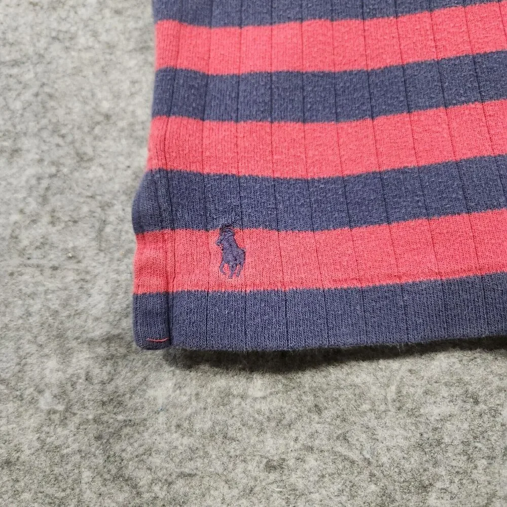 VTG Polo Country Ralph Lauren Mens XL 100% Cotton Stripe Knit T Shirt Sweater‎